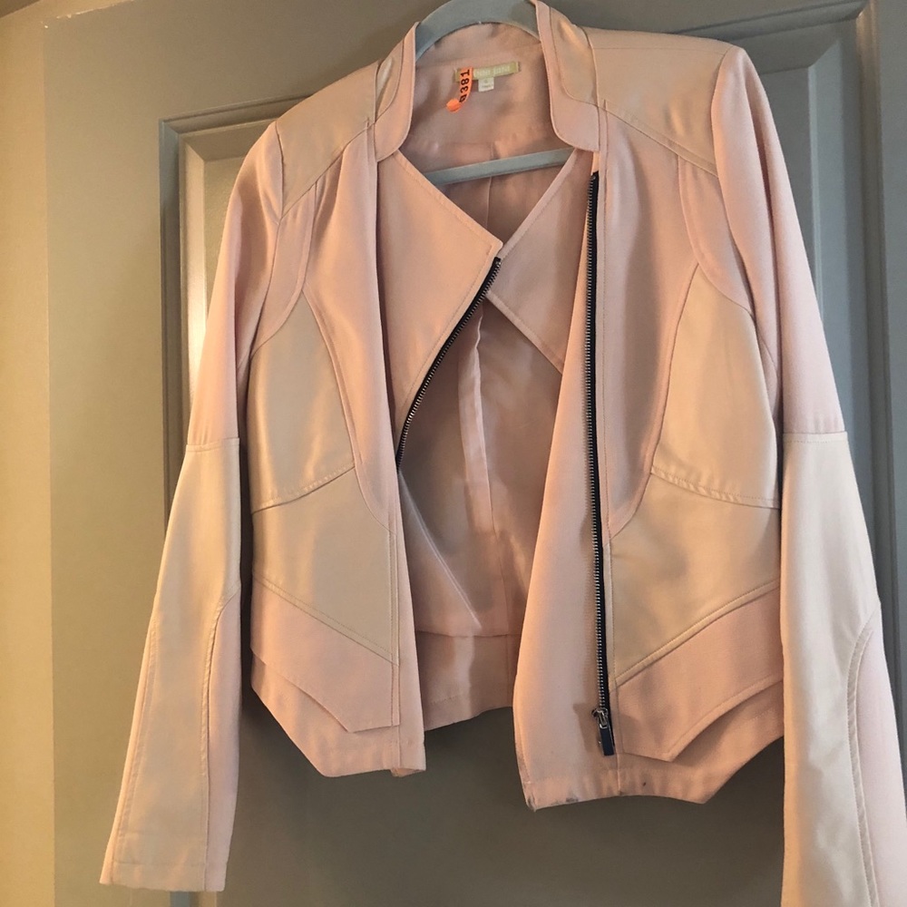 Gianni Bini pink leather jacket